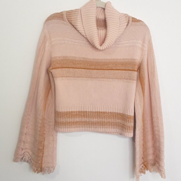 FREE PEOPLE Close To Me Striped Pullover Sweater EUC sz S - Picture 3 of 8